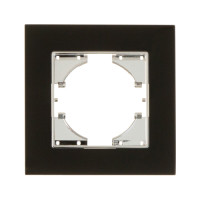 С1110-031 GUSI UGRA РАМКА 1-местная, стекло, цвет чёрный., С1110-031