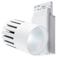 Светильник трековый светодиодный на шинопровод 30W, 2700 Lm, 4000К, 35 градусов, белый, 3-х фазный, AL105 со встроенным драйвером, Feron 32949