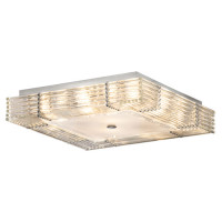 LUSSOLE POPOLI Люстра потолочная, цвет основания - хром, плафон - стекло (цвет - прозрачный), 10x6W E14, GRLSC-3407-10