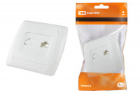 Розетка компьютерная RJ45  белая "Онега" TDM Electric, SQ1805-0022