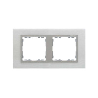 Simon S82N Рамка 2-ная, сталь матовая - алюминий (металл), 82927-34