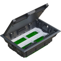 люк пластиковый размер l на 8х45 (8 постов или 16 модулей) ip20