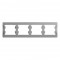 Glossa Рамка 4-ная, горизонтальная, алюм.