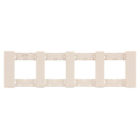 Рамка на 4 поста цвет-песочный матовый Meiton, AA4802M4AM
