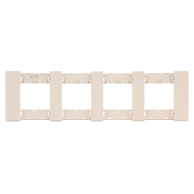 Рамка на 4 поста цвет-песочный матовый Meiton, AA4802M4AM