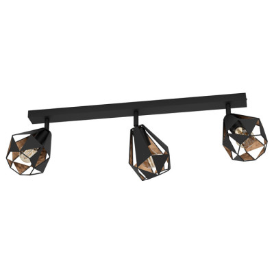 43717 Спот CARLTON 7, E27, 3х40W, L730, B160, H255, сталь, черный/медный