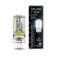 Лампа Gauss G4 AC150-265V 3W 240lm 4100K силикон LED 1/10/200, 107707203