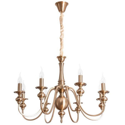 Arte Lamp PASSONI, Люстра, цвет арматуры - ПОЛИРОВАННАЯ МЕДЬ, цвет плафона/декора - , 8х40W E14, A6097LM-8PB