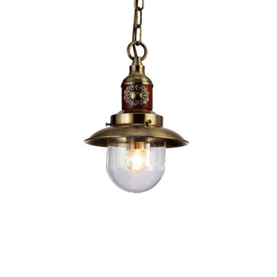 Arte Lamp SAILOR, Подвес, цвет арматуры - АНТИЧНАЯ БРОНЗА, цвет плафона/декора - ПРОЗРАЧНЫЙ, 1х60W E27, A4524SP-1AB
