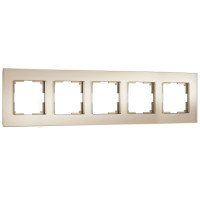 Werkel W0053111/ Рамка на 5 постов Senso (шампань, стекло soft-touch), a069970