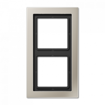 Рамка для вертикальной и горизонтальной установки, 2 поста; металл; нержавеющая сталь; LS Design, ESD2982