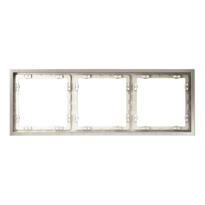Рамка металлическая на 3 поста, S70 Metal (никель), VLSM120311