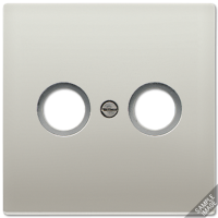 Крышка для TV-FM-розеток, фиксация винтом; металл; алюминий; Aluminium, AL2990TV