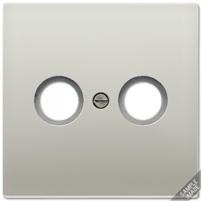 Крышка для TV-FM-розеток, фиксация винтом; металл; алюминий; Aluminium, AL2990TV