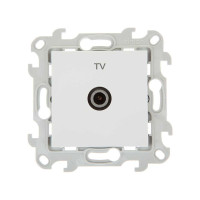 Simon ТВ розетка проходная, бел, 2410475-030