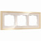 Werkel W0032851/ Рамка на 3 поста Baguette (айвори/латунь), a060236