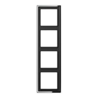 Рамка для вертикальной и горизонтальной установки, 4 поста; металл; хром; GCR, GCR2984