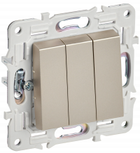 SKANDY Выключ. 3-кл. 10А SK-V11Sh шамп. IEK, SK-V30-0-10-K37
