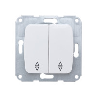 DEA Выключатель (переключатель) 2кл прох. с/у 10А мех. белый KRANZ (1/10/120), KR-78-0207