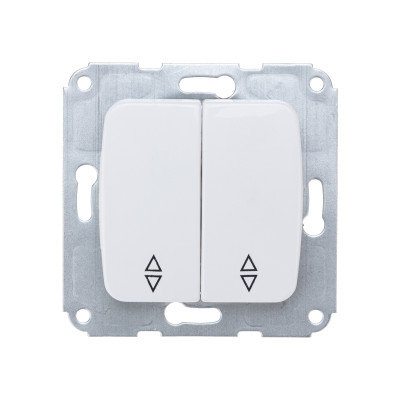 DEA Выключатель (переключатель) 2кл прох. с/у 10А мех. белый KRANZ (1/10/120), KR-78-0207