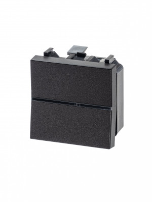 N2201 AN - Механизм 1-клавишного 1-полюсного выключателя с клавишей, 2-модульный, серия Zenit, цвет антрацит - 2CLA220100N1801