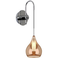 Lightstar 803533 (MВ2098М-1SO) Бра PENTOLA 1х25W G9 ХРОМ/ЯНТАРЬ (в комплекте)