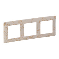 Legrand Valena LIFE.Рамка "Ампир бежевый".3-постовая универсальная, 754113 Legrand Valena LIFE.Рамка "Ампир бежевый".3-постовая универсальная, 754113