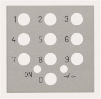 N2253.5 PL - Накладка для механизма выключателя с кодовой панелью, 2-модульная, серия Zenit, цвет серебристый