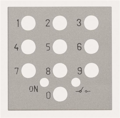 N2253.5 PL - Накладка для механизма выключателя с кодовой панелью, 2-модульная, серия Zenit, цвет серебристый