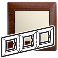 Legrand Рамка 3 поста - Legrand Valena - тонированное дерево, 770313
