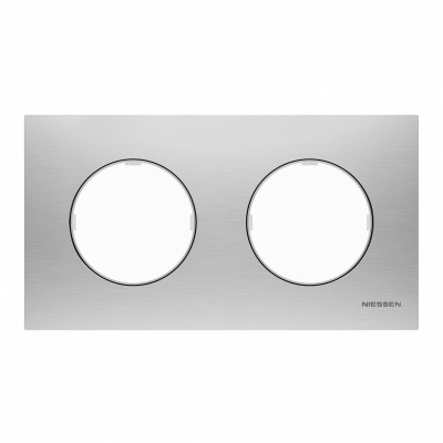 ABB SKY Moon Нержавеющая сталь Рамка 2-постовая