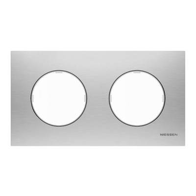 ABB SKY Moon Нержавеющая сталь Рамка 2-постовая