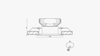 Корпус светильника COMBO-43-BL IP20 потолочн. встраив. черн. SWG PRO 00-00004185