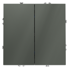 Выключатель встраиваемый VOLTUM S70 двухклавишный 10А, (титан), VLS020106