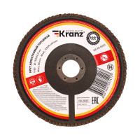 Круг лепестковый торцевой, P80, 150х22,2мм KRANZ, KR-90-0020