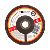 Круг лепестковый торцевой, P80, 150х22,2мм KRANZ, KR-90-0020