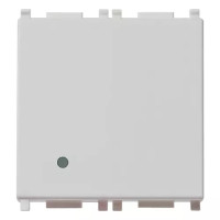 Vimar Кнопка 1P 10А - 2 модуля, серебро, 14008.2.SL