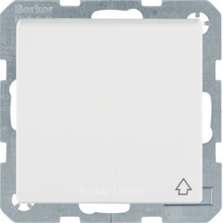 47516079 - Штепсельная розетка SCHUKO с откидной крышкой цвет: полярная белизна, с эффектом бархата, Berker