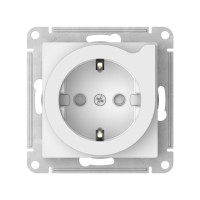 ATN000147S - ATLASDESIGN РОЗЕТКА с заземлением со шторками с выталкивателем, 16А,мех.,быстрозажим. клем., БЕЛЫЙ, Systeme Electric
