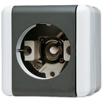 Патрон для лампы для накладного монтажа; резьба Е 10 IP44, 837-10W