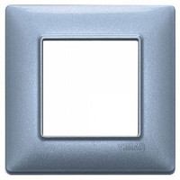 Vimar Накладка для 2 модулей синяя металлизированная, 14642.73