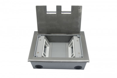 Donel Лючок в пол 6 мод. (2 мод. 45х45 мм. + 2 мод. 22.5х45 мм.), нержавеющая сталь, (с уст. набором), DFB6MSS