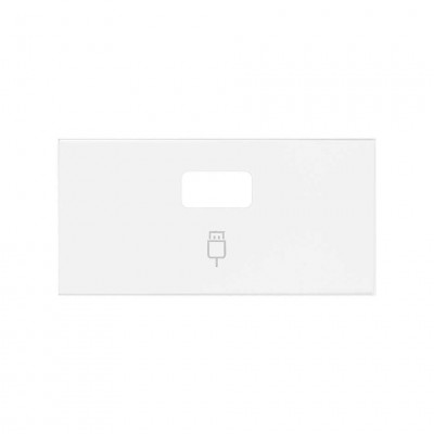 Simon 10001091-230 Накладка розетки USB цвета белый матовый S100