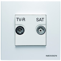 ABB Телевизионная розетка, Цвет - белый, серия Zenit ABB Телевизионная розетка, Цвет - белый, серия Zenit