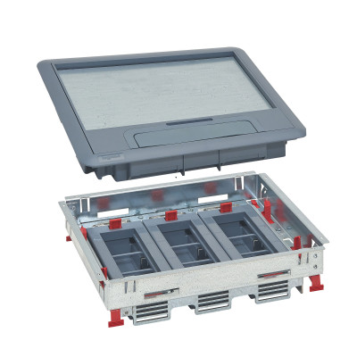 Legrand Комплект из крышки и основания с горизонтальным расположением ЭУИ для напольной коробки 18 модулей, 088010