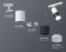 Трековый акцентный светильник однофазный MR16 GU5.3, AMBRELLA LIGHT, XT7402093