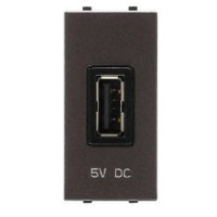 N2185.2 AN - Механизм USB зарядного устройства, 1М, 2000 мА, 5В, серия Zenit, цвет антрацит - 2CLA218520N1801