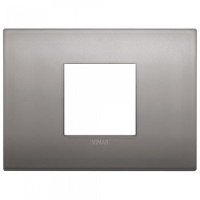 Vimar Накладка CLASSIC на 2 модуля центрально никель черный, 19652.10 Vimar Накладка CLASSIC на 2 модуля центрально никель черный, 19652.10