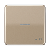 Клавиша с окошком и символом "ключ" для выключателей с подсветкой; золотая бронза, CD590KO5TGB