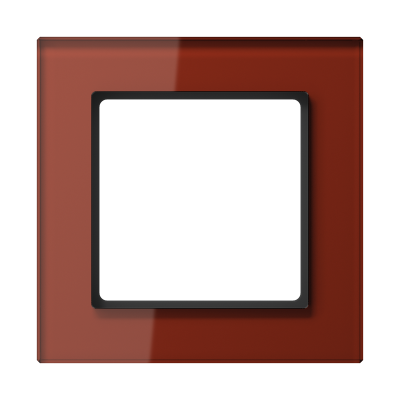 Рамка для вертикальной и горизонтальной установки, 1 пост; стекло; красный; A CREATION, AC581GLRT